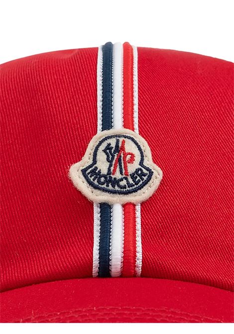 Cappello Da Baseball Rosso Con Patch Logo e Inserto Tricolore MONCLER ENFANT | 954-3B00020 0U331457